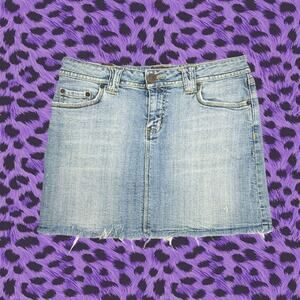 Denim mini skirt skater girl